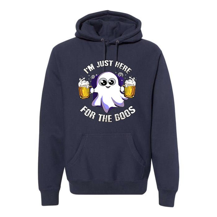 Halloween Funny I'm Just Here For The Boos Premium Hoodie