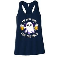 Halloween Funny I'm Just Here For The Boos Women's Racerback Tank