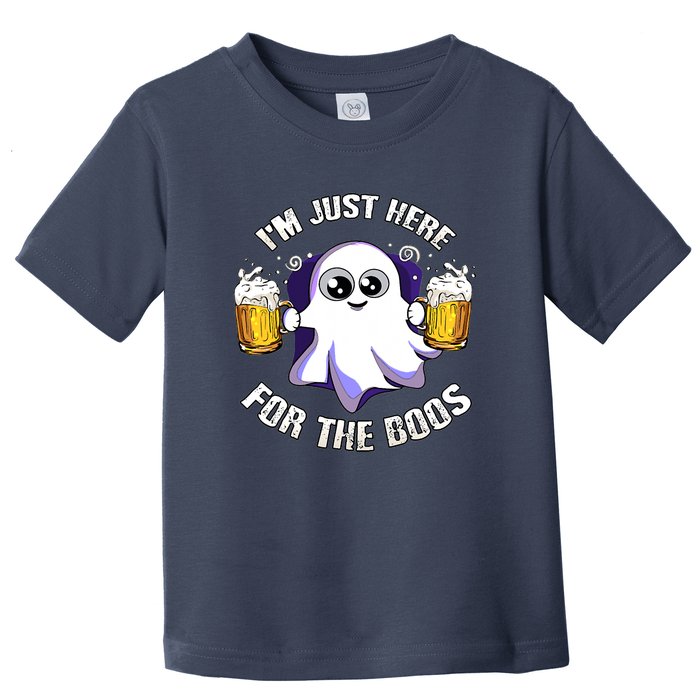 Halloween Funny I'm Just Here For The Boos Toddler T-Shirt