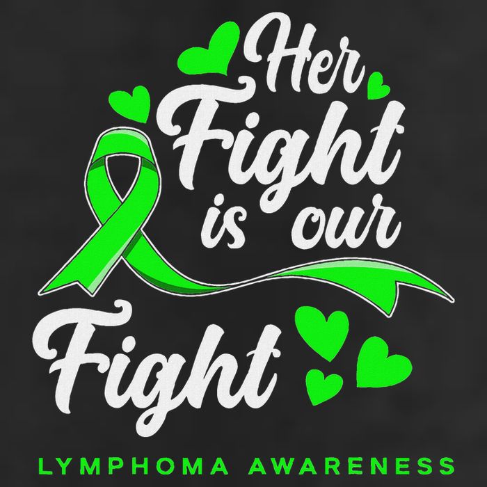 Her Fight Is Our Fight Non Hodgkin Lymphoma Awareness 7 Panel Mesh Trucker Snapback Hat