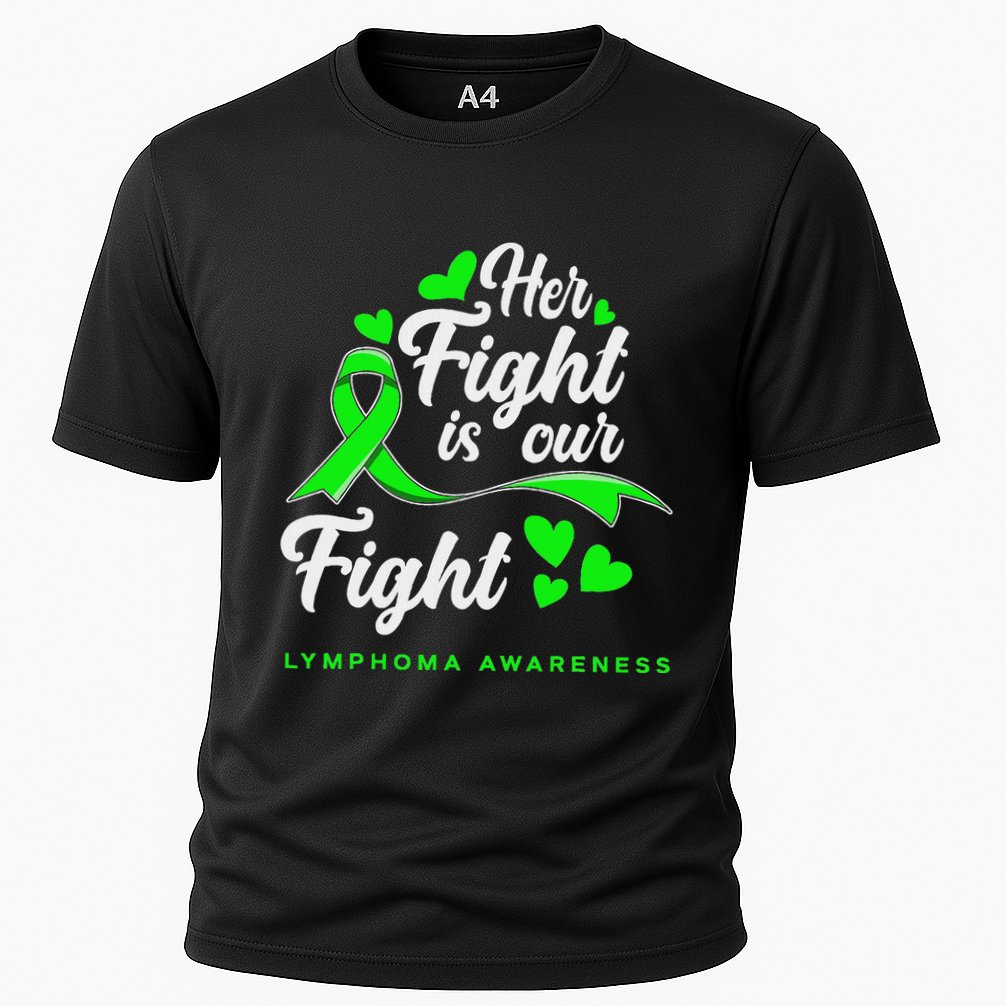 Her Fight Is Our Fight Non Hodgkin Lymphoma Awareness Cooling Performance Crew T-Shirt