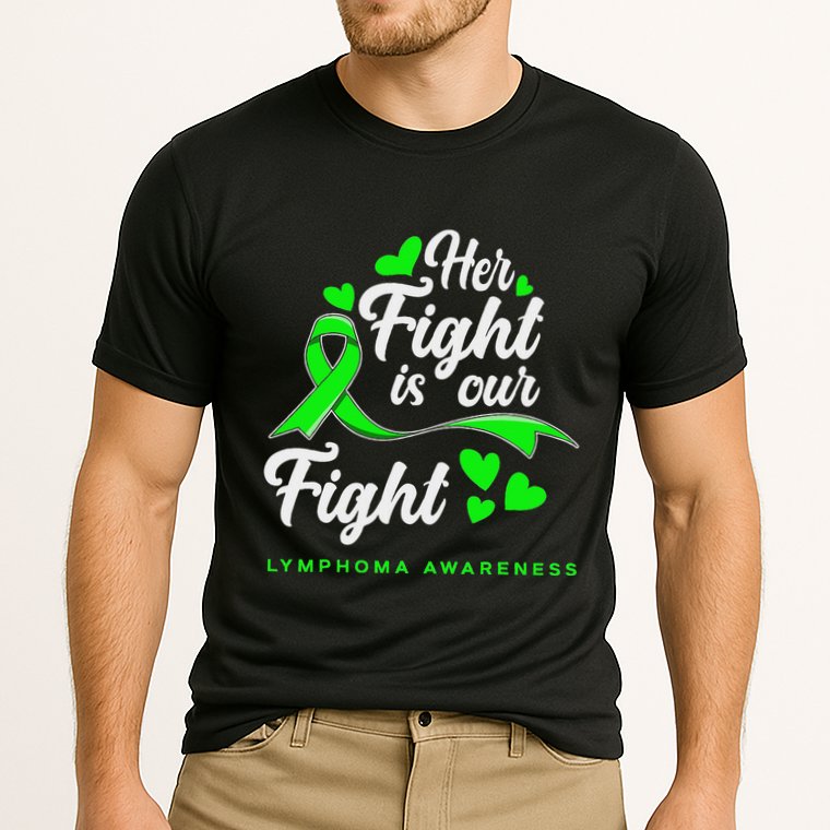 Her Fight Is Our Fight Non Hodgkin Lymphoma Awareness Cooling Performance Crew T-Shirt