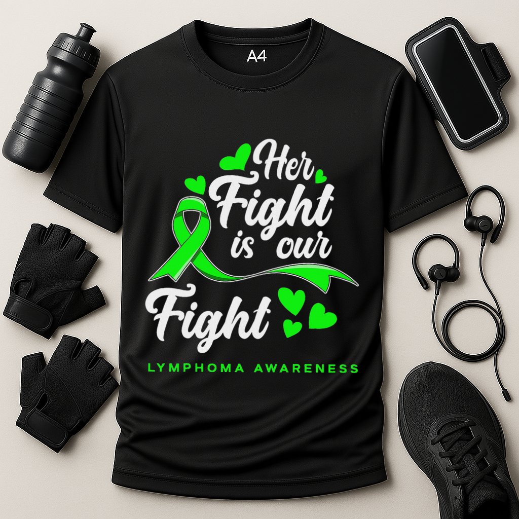 Her Fight Is Our Fight Non Hodgkin Lymphoma Awareness Cooling Performance Crew T-Shirt