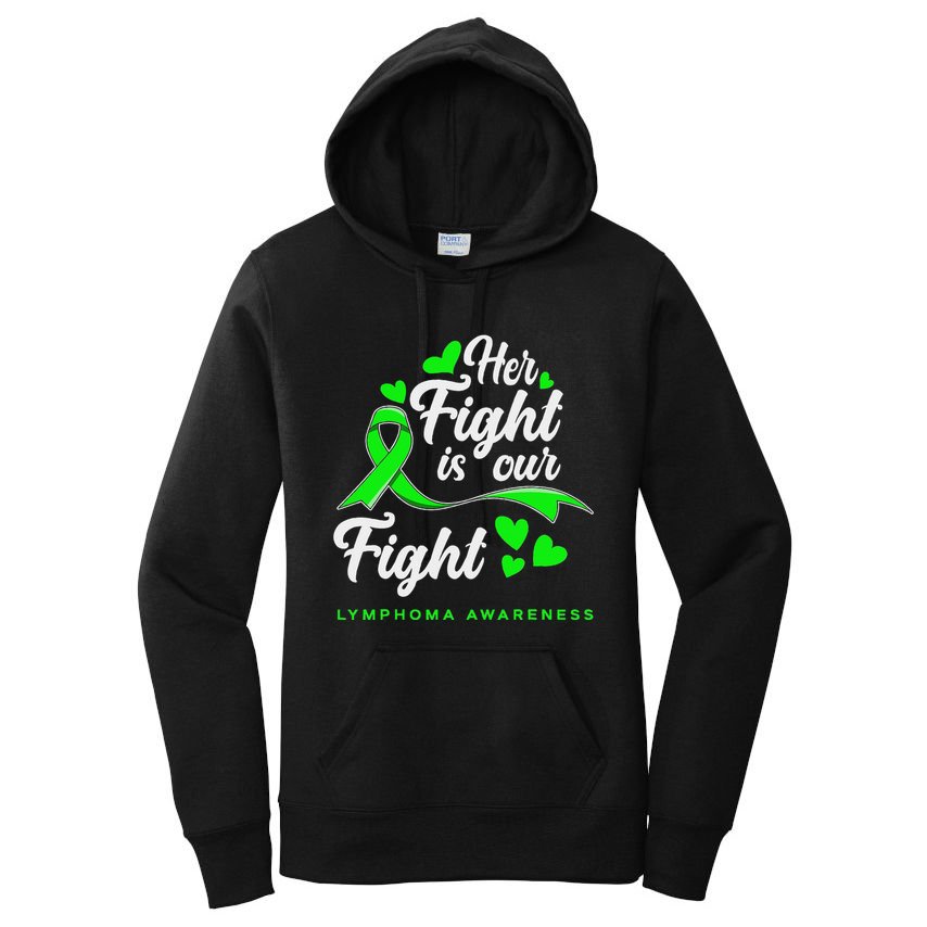 Her Fight Is Our Fight Non Hodgkin Lymphoma Awareness Women's Pullover Hoodie