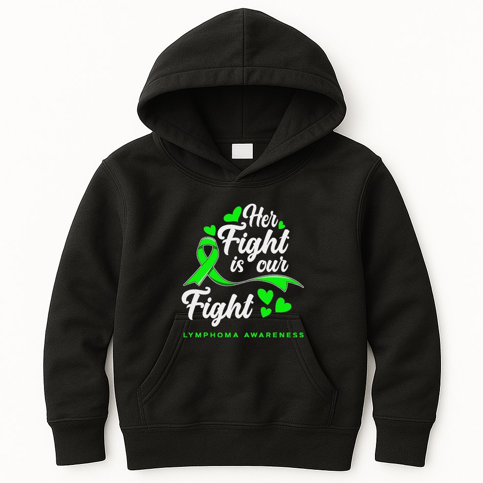 Her Fight Is Our Fight Non Hodgkin Lymphoma Awareness Kids Hoodie