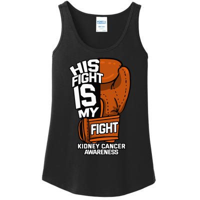 His Fight Is My Fight Kidney Cancer Awareness RCC TCC Gift Ladies Essential Tank