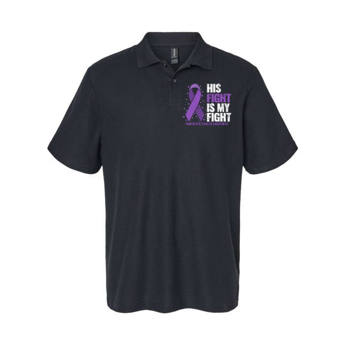 His Fight is my Fight Pancreatic Cancer Awareness  Softstyle Adult Sport Polo