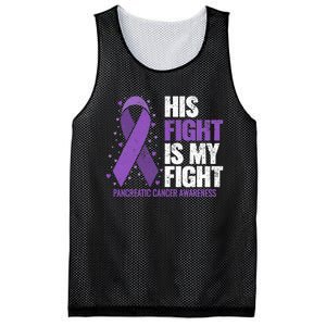 His Fight is my Fight Pancreatic Cancer Awareness  Mesh Reversible Basketball Jersey Tank