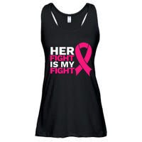 Her Fight Is My Fight Breast Cancer Awareness Family Support Ladies Essential Flowy Tank