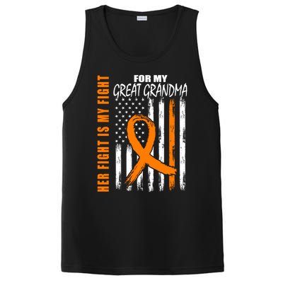 Her Fight Is My Fight Great Grandma Ney Cancer Usa Flag Cool Gift PosiCharge Competitor Tank