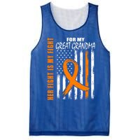 Her Fight Is My Fight Great Grandma Ney Cancer Usa Flag Cool Gift Mesh Reversible Basketball Jersey Tank