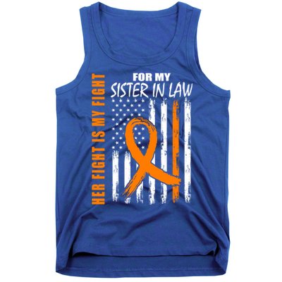 Her Fight Is My Fight Sister In Law Ney Cancer Usa Flag Great Gift Tank Top