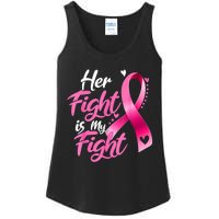 Her Fight Is My Fight Breast Cancer Awareness Family Support Ladies Essential Tank