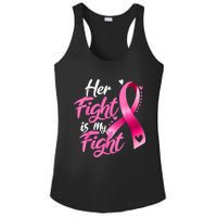 Her Fight Is My Fight Breast Cancer Awareness Family Support Ladies PosiCharge Competitor Racerback Tank