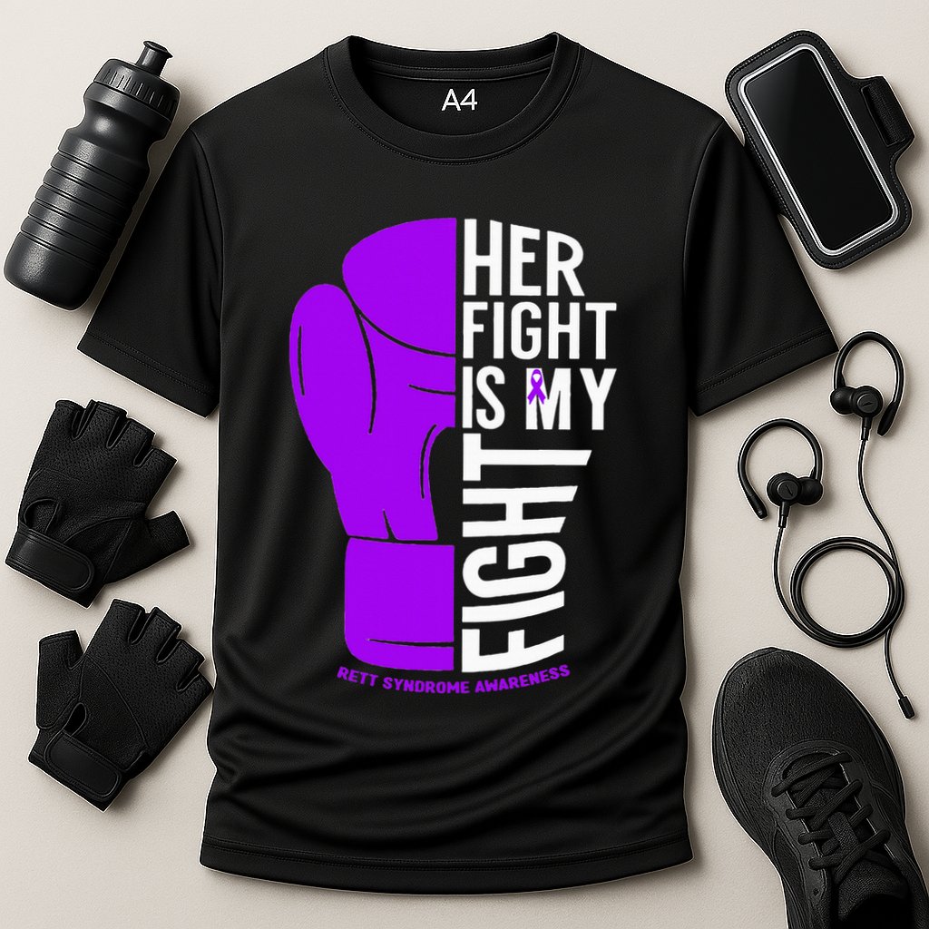 Her Fight Is My Fight Rett Syndrome Awareness Cooling Performance Crew T-Shirt