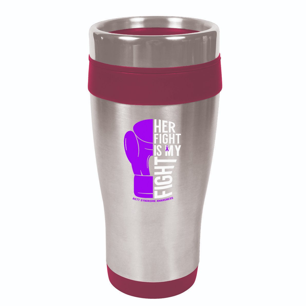 Her Fight Is My Fight Rett Syndrome Awareness 16oz Travel Tumbler