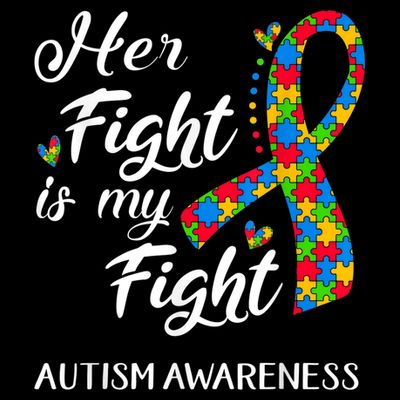 Her Fight Is My Fight Autism Awareness Month Plus Size Shirts T-Shirt