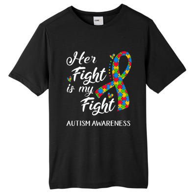 Her Fight Is My Fight Autism Awareness Month Plus Size Shirts Tall Fusion ChromaSoft Performance T-Shirt