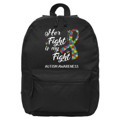 Her Fight Is My Fight Autism Awareness Month Plus Size Shirts 16 in Basic Backpack