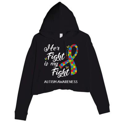 Her Fight Is My Fight Autism Awareness Month Plus Size Shirts Crop Fleece Hoodie