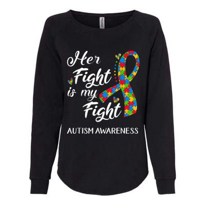 Her Fight Is My Fight Autism Awareness Month Plus Size Shirts Womens California Wash Sweatshirt