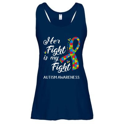 Her Fight Is My Fight Autism Awareness Month Plus Size Shirts Ladies Essential Flowy Tank