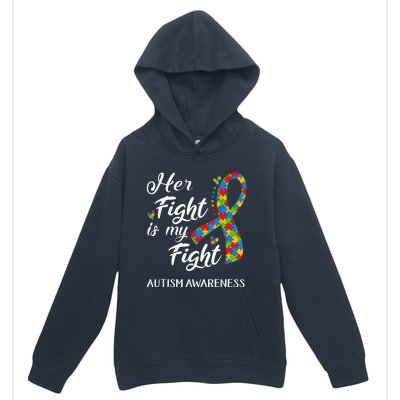 Her Fight Is My Fight Autism Awareness Month Plus Size Shirts Urban Pullover Hoodie