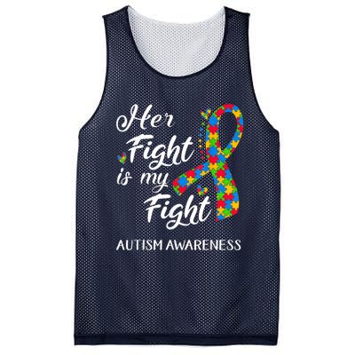 Her Fight Is My Fight Autism Awareness Month Plus Size Shirts Mesh Reversible Basketball Jersey Tank