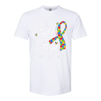 Her Fight Is My Fight Autism Awareness Month Plus Size Shirts Softstyle CVC T-Shirt