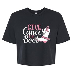 Her Fight Is Our Fight Family Cancer Awareness Month Bella+Canvas Jersey Crop Tee