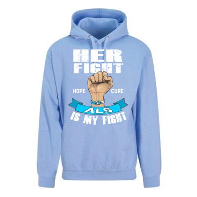 Her Fight Is My Fight Als Hope Cure Awareness Month Gift Funny Gift Unisex Surf Hoodie