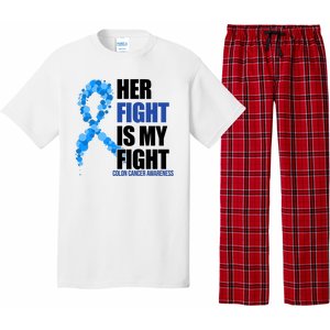 Her Fight Is My Fight Colon Cancer Awareness Ribbon Pajama Set