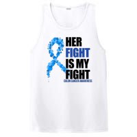 Her Fight Is My Fight Colon Cancer Awareness Ribbon PosiCharge Competitor Tank