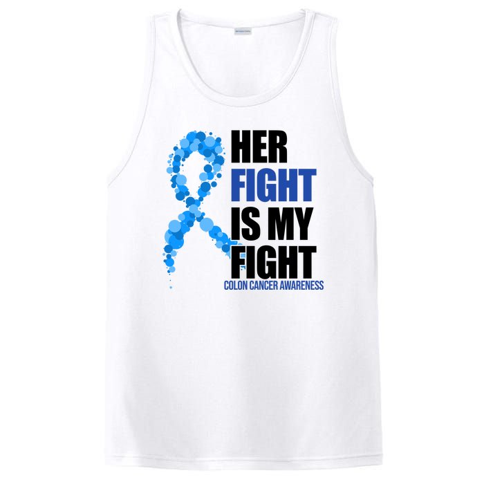 Her Fight Is My Fight Colon Cancer Awareness Ribbon PosiCharge Competitor Tank