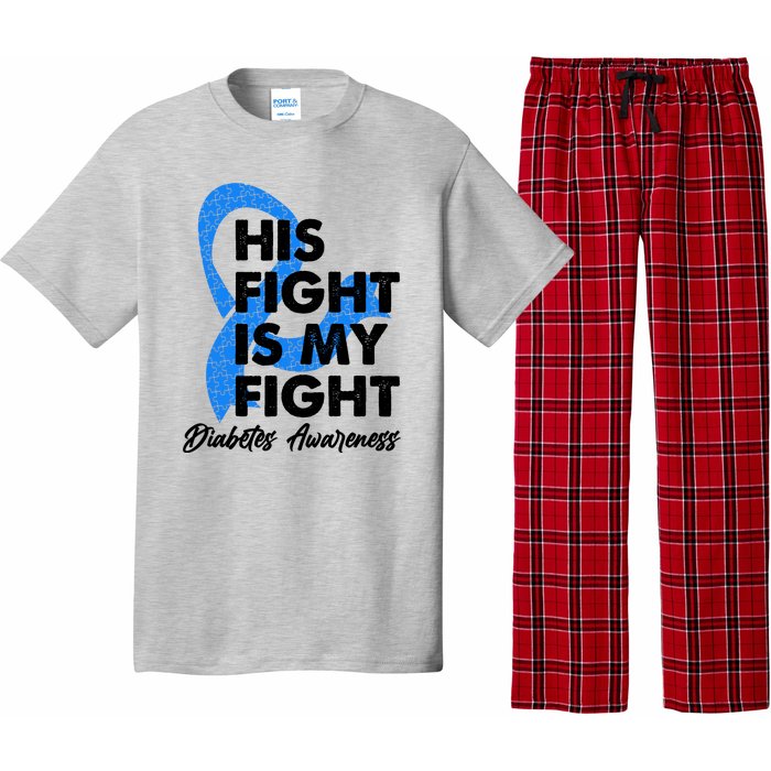 His Fight Is My Fight Diabetes Awareness Pajama Set