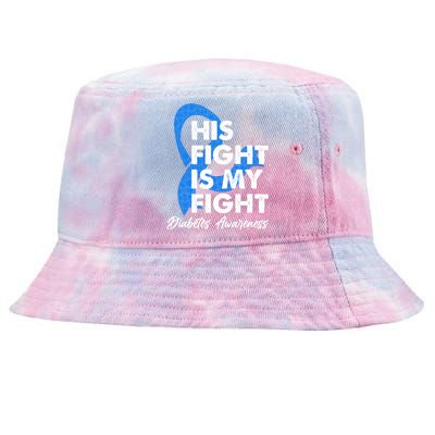 His Fight Is My Fight Diabetes Awareness Tie-Dyed Bucket Hat