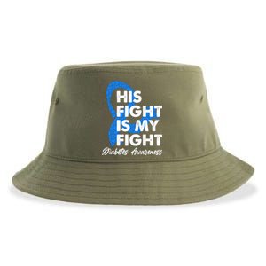 His Fight Is My Fight Diabetes Awareness Sustainable Bucket Hat