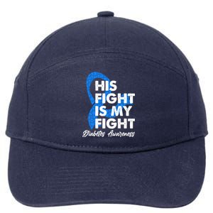 His Fight Is My Fight Diabetes Awareness 7-Panel Snapback Hat