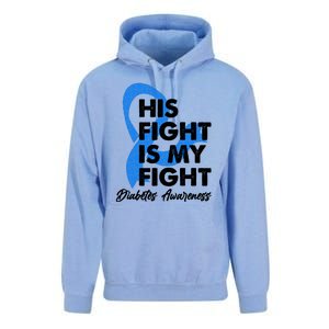 His Fight Is My Fight Diabetes Awareness Unisex Surf Hoodie