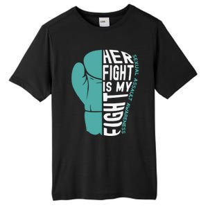 Her Fight Is My Fight Sexual Assault Awareness Boxing Glove Cute Gift Tall Fusion ChromaSoft Performance T-Shirt