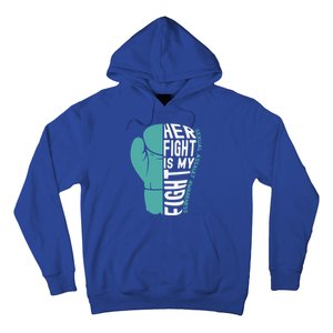 Her Fight Is My Fight Sexual Assault Awareness Boxing Glove Cute Gift Hoodie