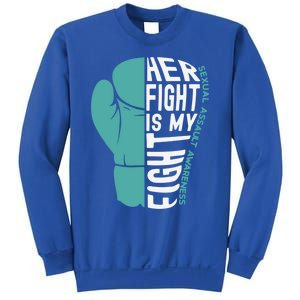 Her Fight Is My Fight Sexual Assault Awareness Boxing Glove Cute Gift Sweatshirt