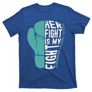 Her Fight Is My Fight Sexual Assault Awareness Boxing Glove Cute Gift T-Shirt