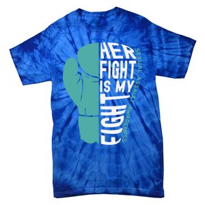 Her Fight Is My Fight Sexual Assault Awareness Boxing Glove Cute Gift Tie-Dye T-Shirt