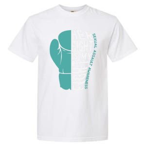 Her Fight Is My Fight Sexual Assault Awareness Boxing Glove Cute Gift Garment-Dyed Heavyweight T-Shirt