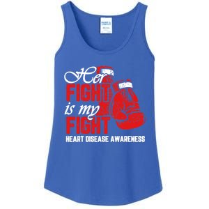 Her Fight Is My Fight Heart Disease Awareness Month Funny Gift Great Gift Ladies Essential Tank