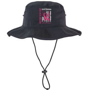 Her Fight Is My Fight I Wear Pink Grandma Breast Cancer Flag Legacy Cool Fit Booney Bucket Hat