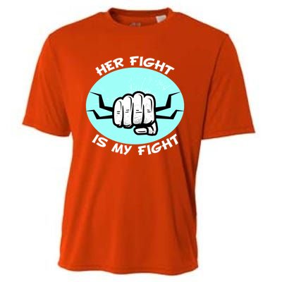 Her Fight Is My Fight Sexual Assault Awareness Month April Gift Cooling Performance Crew T-Shirt