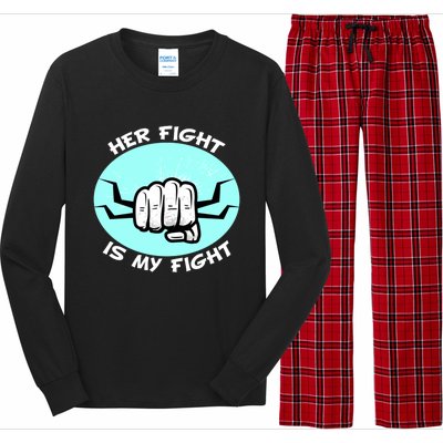 Her Fight Is My Fight Sexual Assault Awareness Month April Gift Long Sleeve Pajama Set