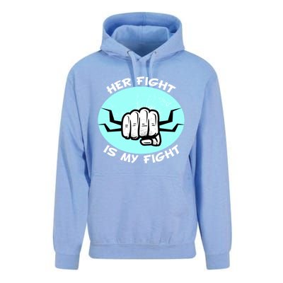 Her Fight Is My Fight Sexual Assault Awareness Month April Gift Unisex Surf Hoodie